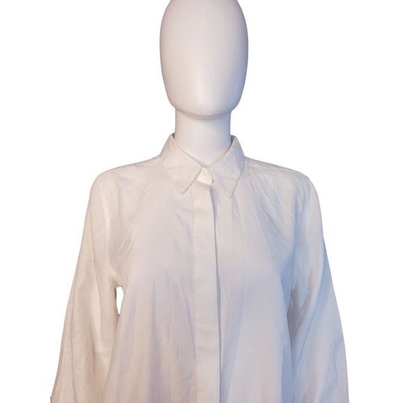 Christopher & Banks White Button Down Blouse Size Small NWT Womens S - Picture 6 of 7